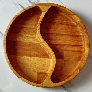 اردوخوری دایره ای دو خانه آرت دکو چوب
