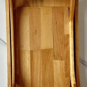 سینی دسته منحنی آرت دکو چوب